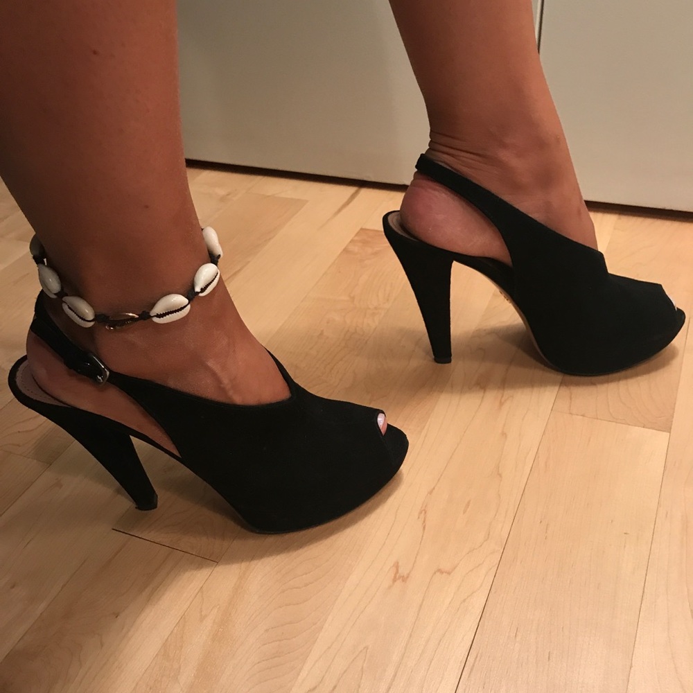 Authentic Prada suede high heels gently worn - Picture 1 of 8